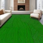Abstract Green Striped Geo Pattern Rug