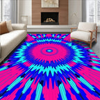 Vibrant Starburst Geometric Pattern Rug