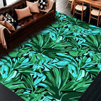 Tropical Leaf Pattern Design Rug
