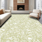 Golden Leaf Vein Pattern Rug