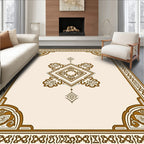 Ornate Center Medallion Border Design Rug
