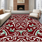 Rich Floral Swirl Decorative Rug