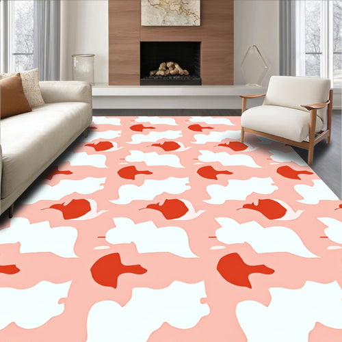 Abstract Organic Soft Shapes Rug