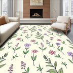 Whimsical Floral Pattern Design Rug