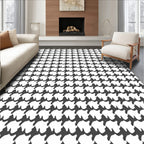 Classic Houndstooth Pattern Rug