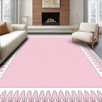 Soft Pink Layered Border Rug