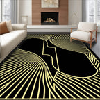 Bold Sunburst Geometric Design Rug