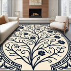 Ornate Floral Vine Pattern Rug
