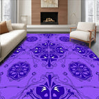 Art Nouveau Floral Swirl Pattern Rug