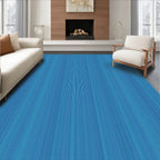 Linear Blue Stripe Pattern Rug