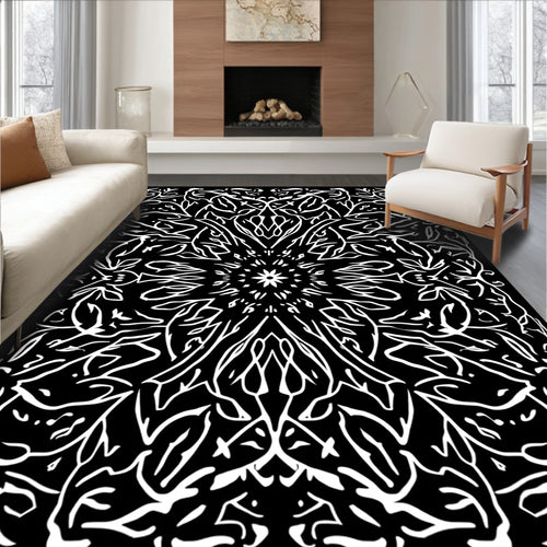 Abstract Nature Inspired Mandala Design Rug