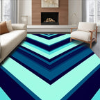 Chevron Pattern Blue Aqua Rug