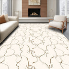 Line Art Organic Abstract Pattern Rug