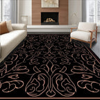 Art Nouveau Floral Outline Design Rug