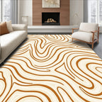 Natural Wood Grain Swirl Pattern Rug