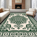 Intricate Floral Symmetry Pattern Rug