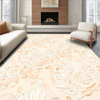 Neutral Abstract Flowing Organic Pattern Rug