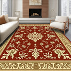 Ornate Floral Scrollwork Pattern Rug
