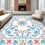 Floral Burst Leaf Swirls Design Rug