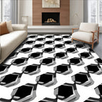 Geometric Hexagon 3D Pattern Rug