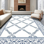 Ornate Lattice Border Design Rug