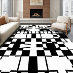 Abstract Geometric Distortion Pattern Rug