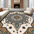 Mandala Tribal Sunburst Medallion Rug