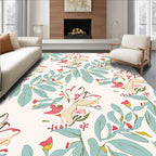 Abstract Floral Botanical Print Rug