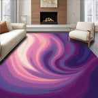 Abstract Swirls Pink Purple Rug