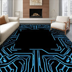 Circuit Board Lines Abstract Rug