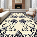 Elegant Floral Petal Symmetry Rug