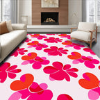 Vibrant Abstract Floral Pattern Rug
