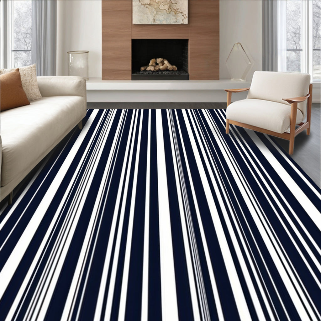 Vertical Stripes Abstract Pattern Rug