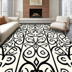 Intricate Scrollwork Classic Pattern Design Rug