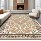 Chic Vintage Swirl Bloom Ornament Rug