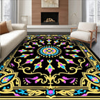 Ornate Floral Geometric Pattern Rug