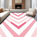 Chic Pink Chevron Pattern Rug