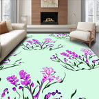 Floral Lavender Sketch Pattern Rug