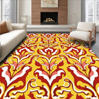 Bold Floral Damask Pattern Rug