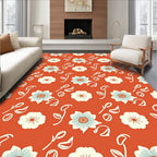 Retro Floral Pattern Rug