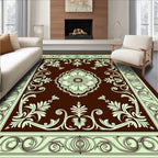 Classic Floral Medallion Bordered Rug