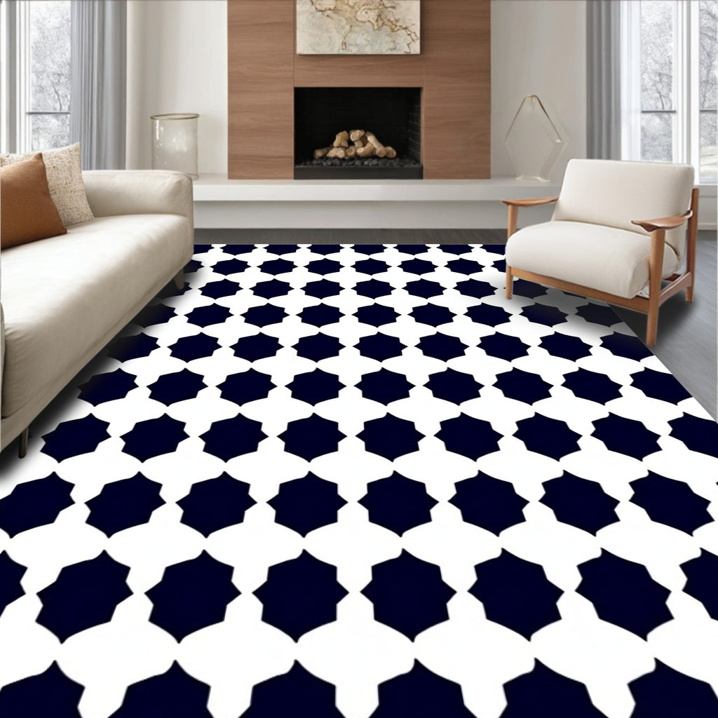 Classic Starburst Geometric Pattern Rug