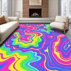 Groovy Swirl Trippy Color Rug