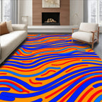 Vibrant Wavy Stripe Pattern Rug