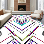 Bold Geometric Ethnic Abstract Design Rug