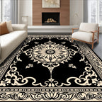 Ornate Floral Geometric Medallion Design Rug
