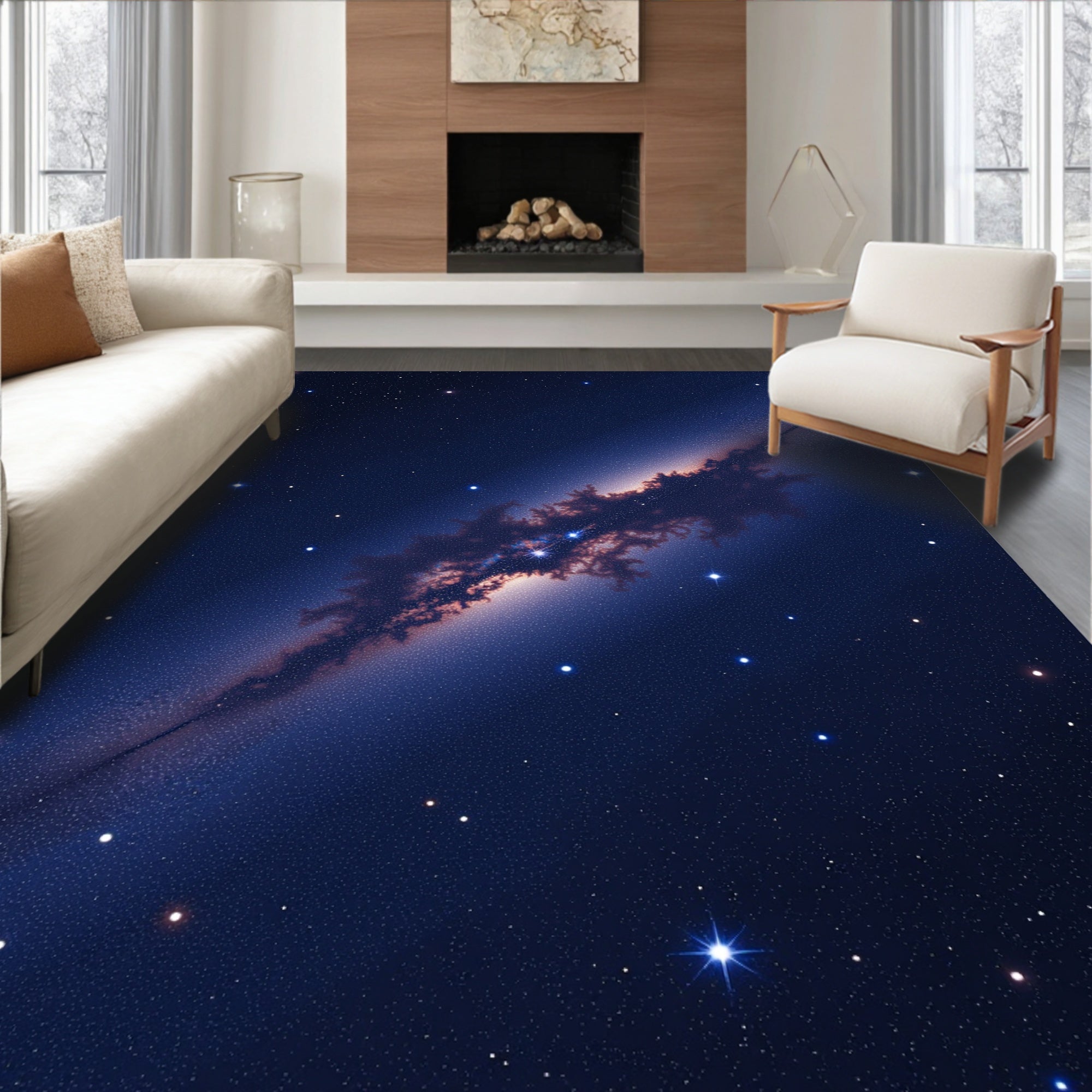 Cosmic Nebula Deep Space Rug
