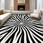 Bold 2 Tone Radial Stripe Rug