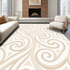 Neutral Swirl Triangle Pattern Rug