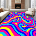 Vibrant Swirl 3 Color Design Rug